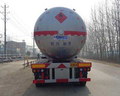 程力威牌CLW9400GYQC型液化气体运输半挂车
