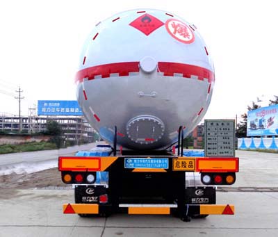 程力威牌CLW9401GYQC型液化气体运输半挂车